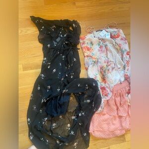 Abercrombie & Fitch Lot long Dress Mini skirt top XS NWT